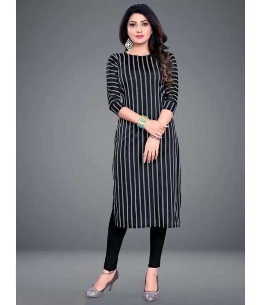     			AK FASHION MALL Pack of 1 Crepe Printed Straight Women's Kurti - ( Multicolor )