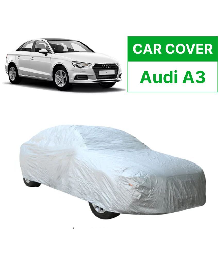     			AKSMIT Car Body Cover for Audi All Car Models Without Mirror Pocket ( Pack of 1 ) , Silver