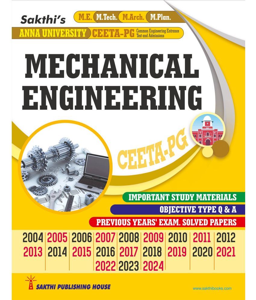     			CEETA-PG Mechanical Engineering Previous Years Exam Solved Papers