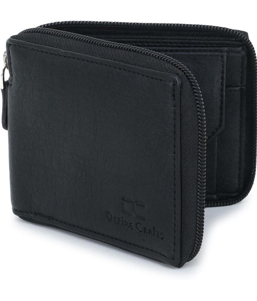     			Dezire Crafts PU Embellished Men's Regular Wallet With 7 Slots For Card ( Black , Pack of 1 )