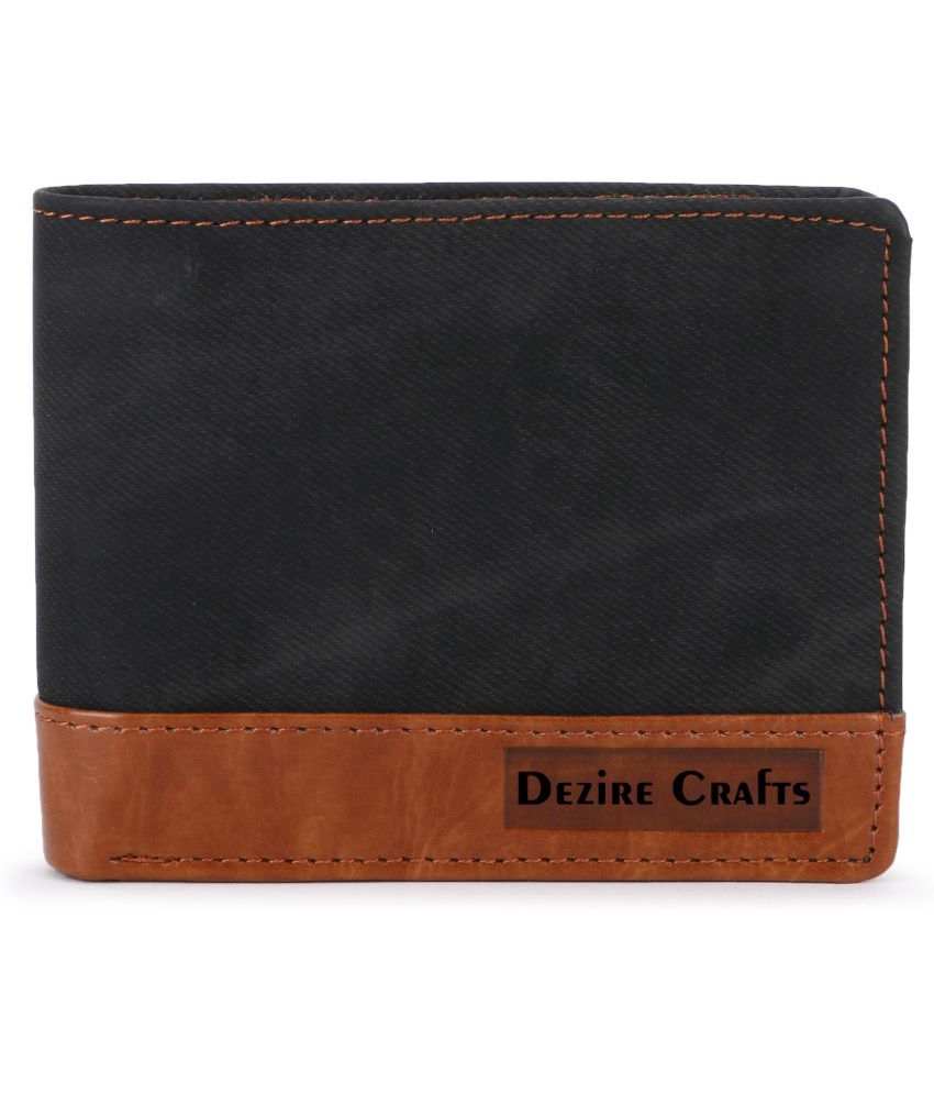     			Dezire Crafts PU Printed Men's Regular Wallet With 5 Slots For Card ( Black , Pack of 1 )