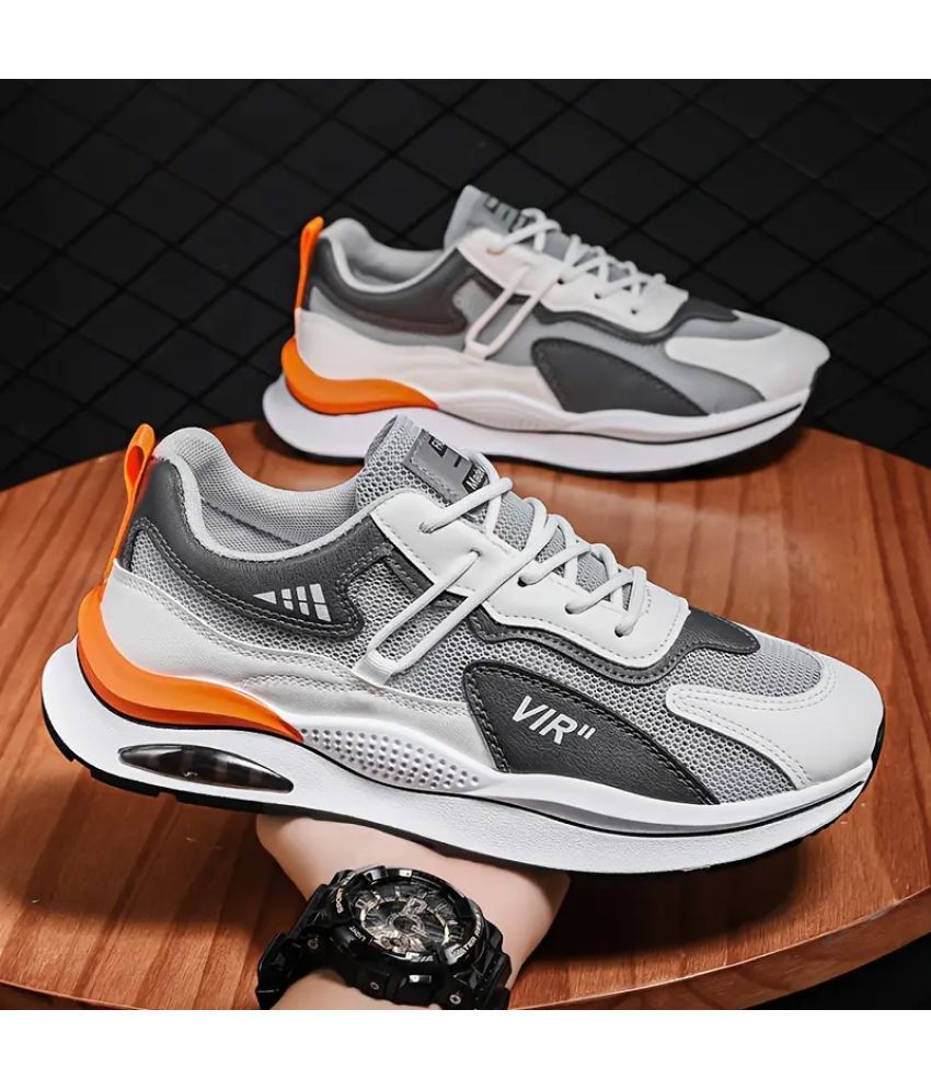     			HASTEN White Walking Casual Sneakers White Men's Lifestyle Shoes