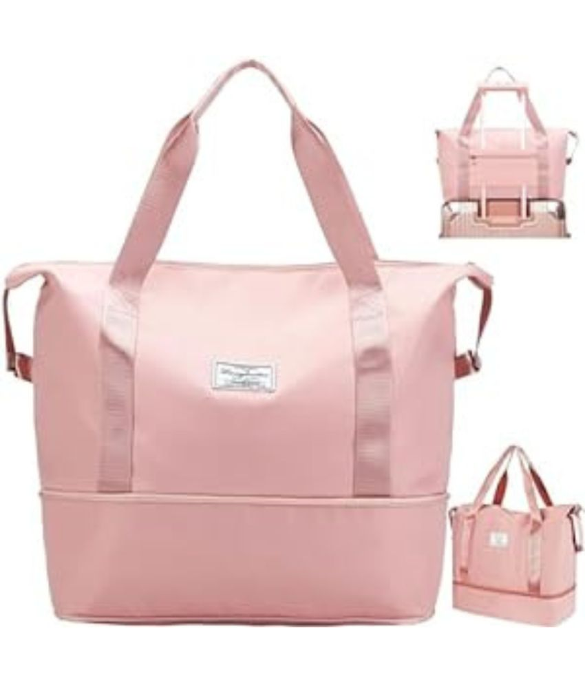     			ItsApna 8 Ltrs Pink Canvas Duffle Bag