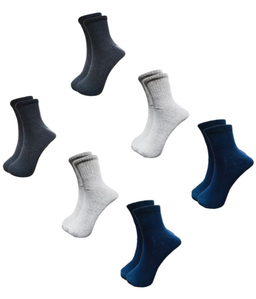     			KALRA MAGIC Pack of 6 Men's Cotton Ankle Length Socks ( Multicolor )