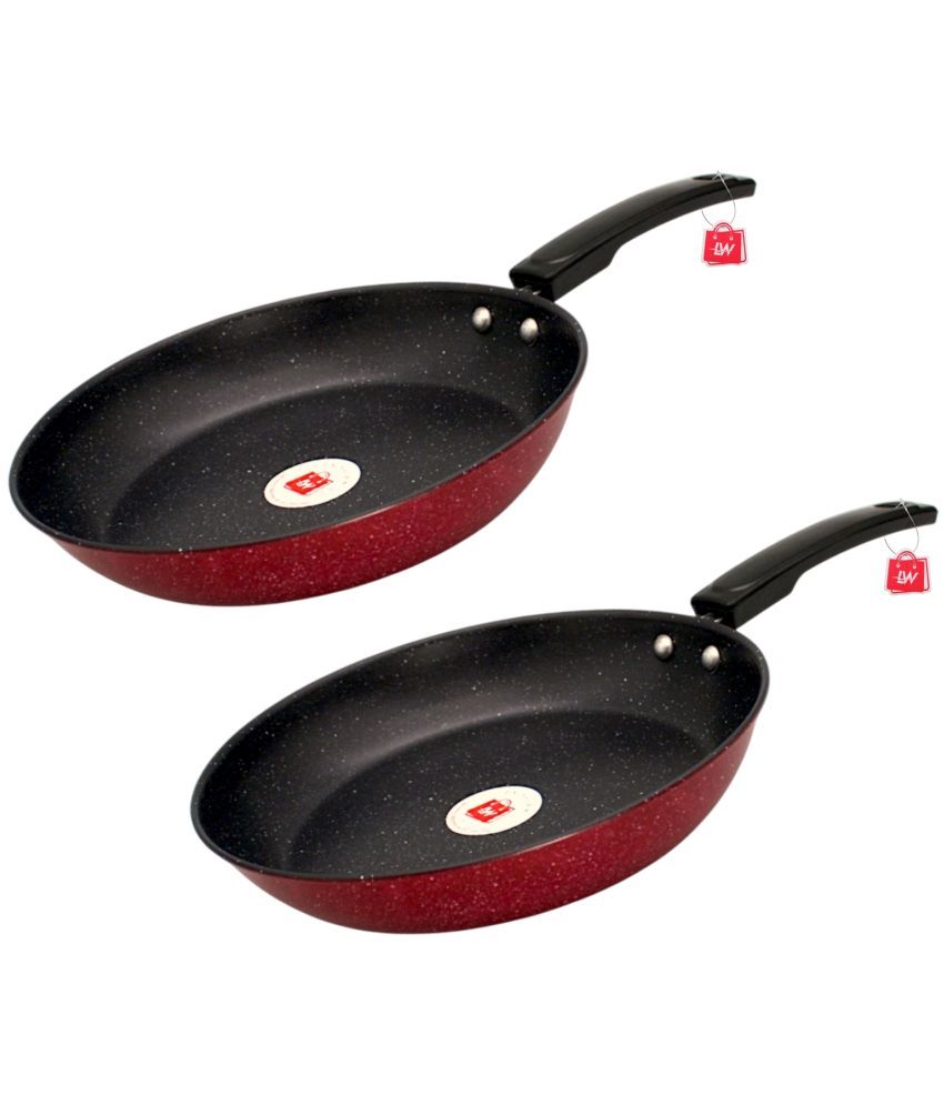     			LAZYWINDOW Non-Stick Hard Anodised Fry Pan Induction Bottom without Lid 2.4 mm Thickness 23 cm Diameter 1 Ltr