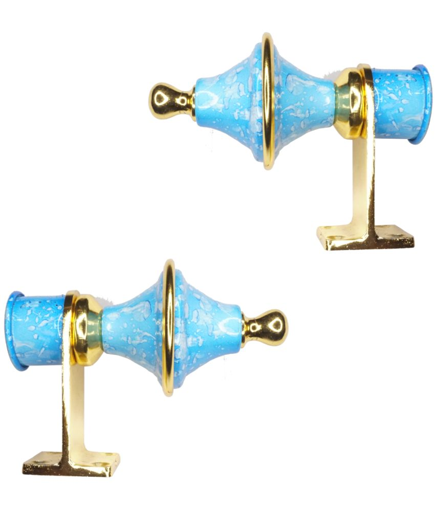     			Sun Shield Blue Wrought Iron Single Rod Bracket ( Pack of 2 )