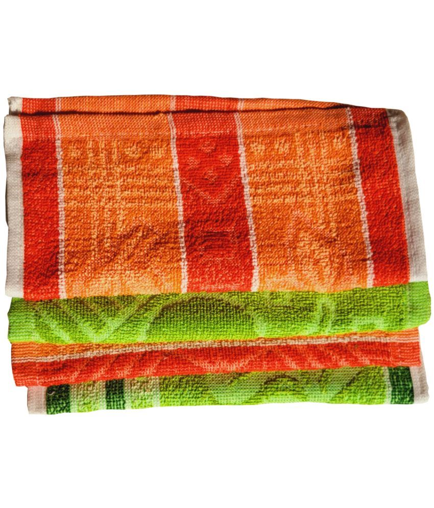     			Welhouse India Cotton Printed Face Towel 301-350 GSM ( Pack of 4 ) - Multicolor