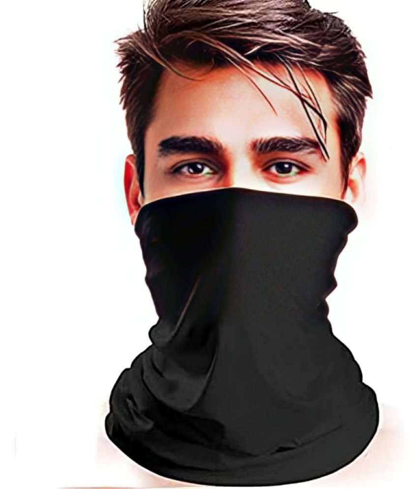     			ZTAMA CRAFT Black Polyester Anti Pollution Mask ( Pack of 2 )