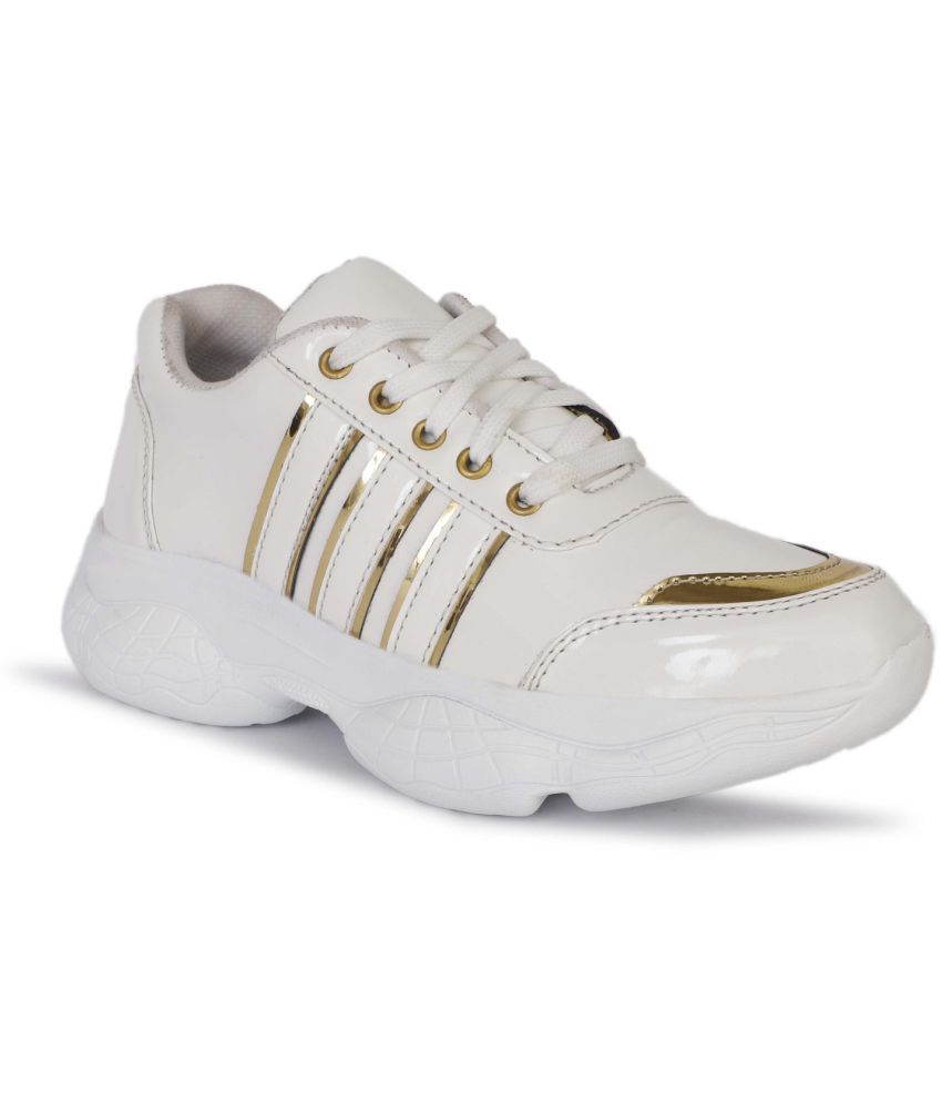     			1AAROW - White Women's Running Shoes