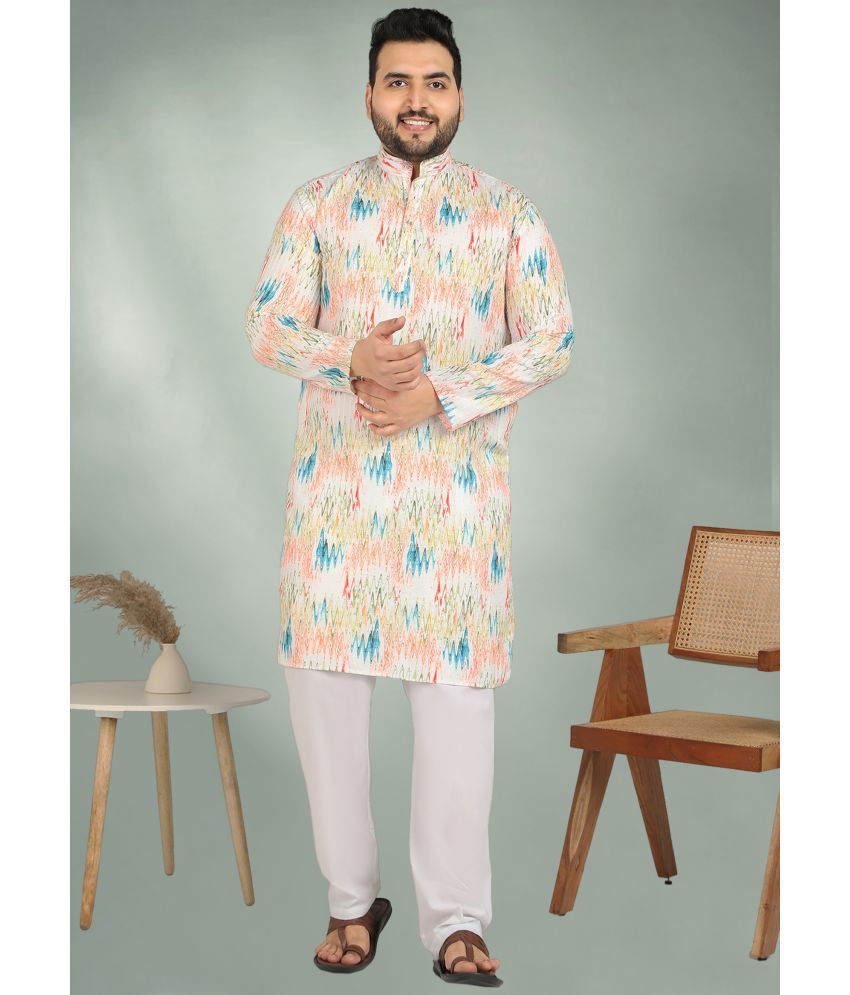     			ADWYN PETER Cream Cotton Men's Regular Kurta ( Pack of 1 )