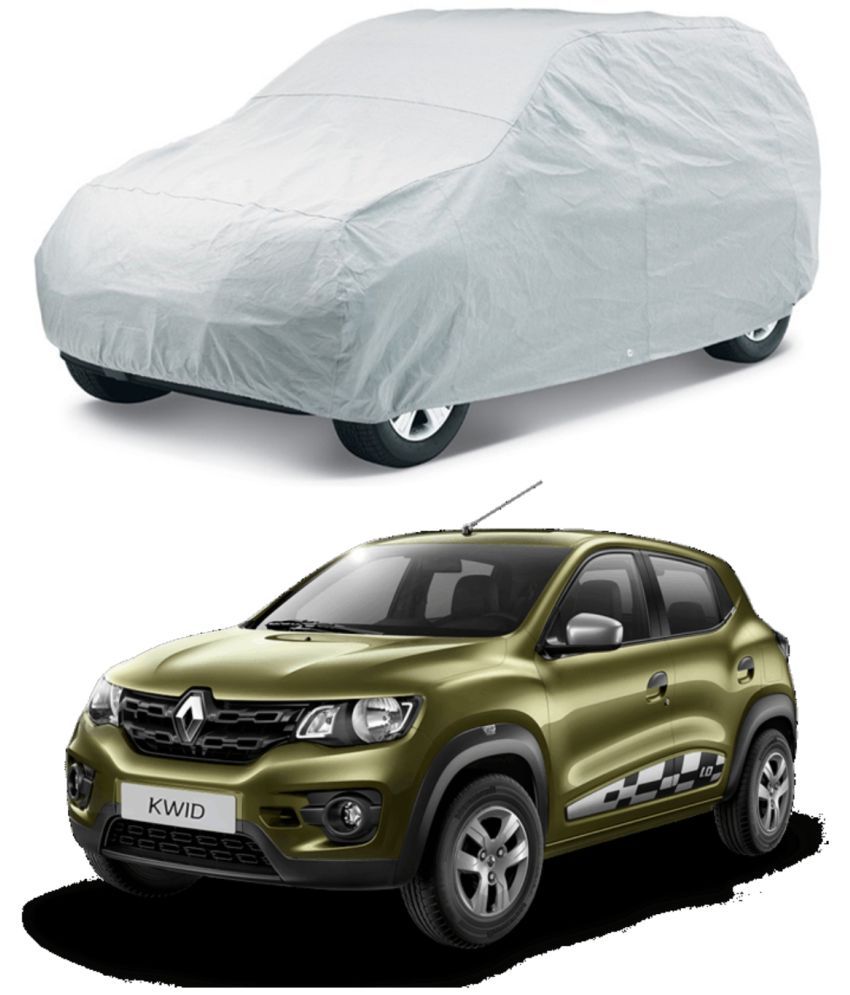     			AutoRetail Car Body Cover for Renault Kwid Without Mirror Pocket ( Pack of 1 ) , Silver