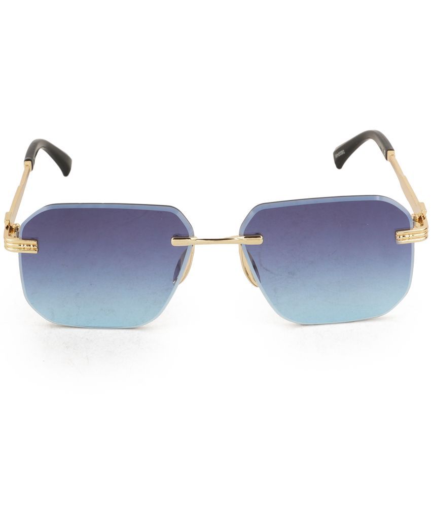     			Bayberry Gold Rectangular Sunglasses ( Pack of 1 )