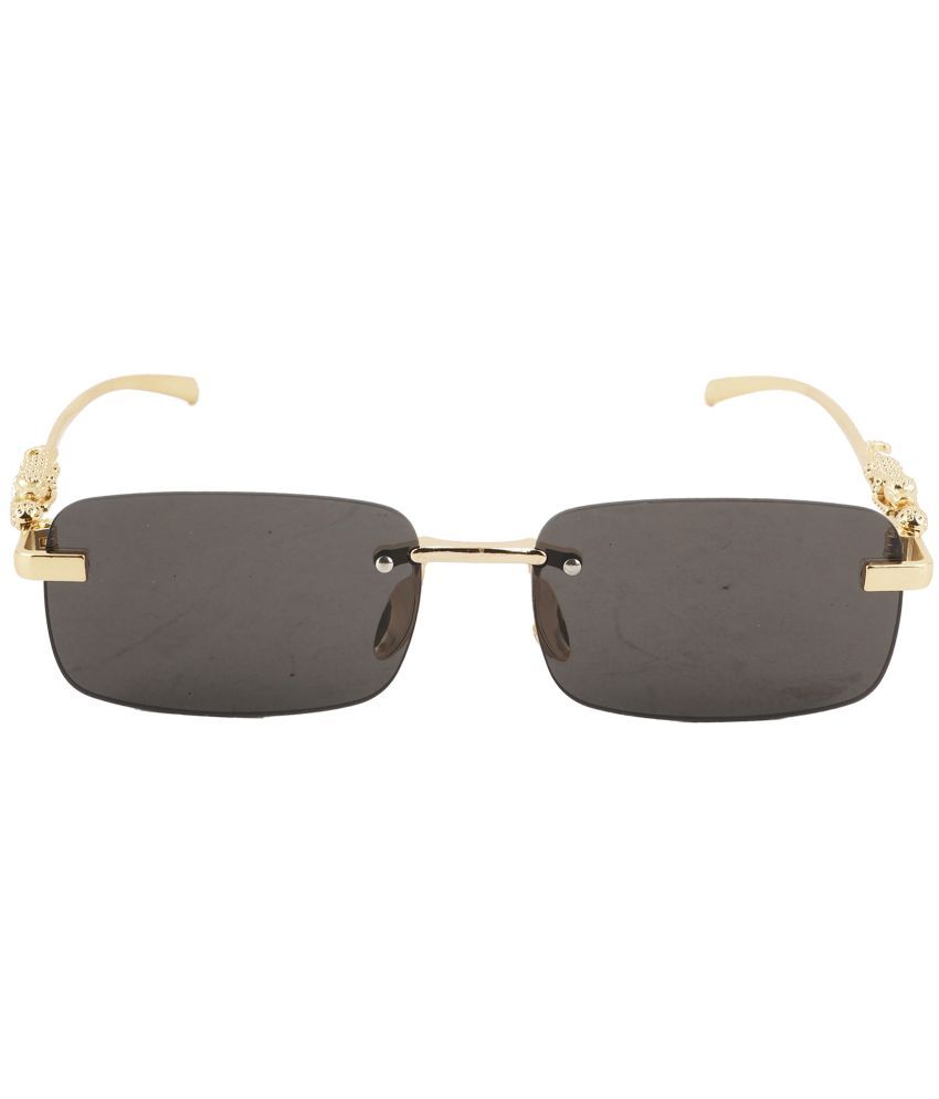     			Bayberry Gold Rectangular Sunglasses ( Pack of 1 )