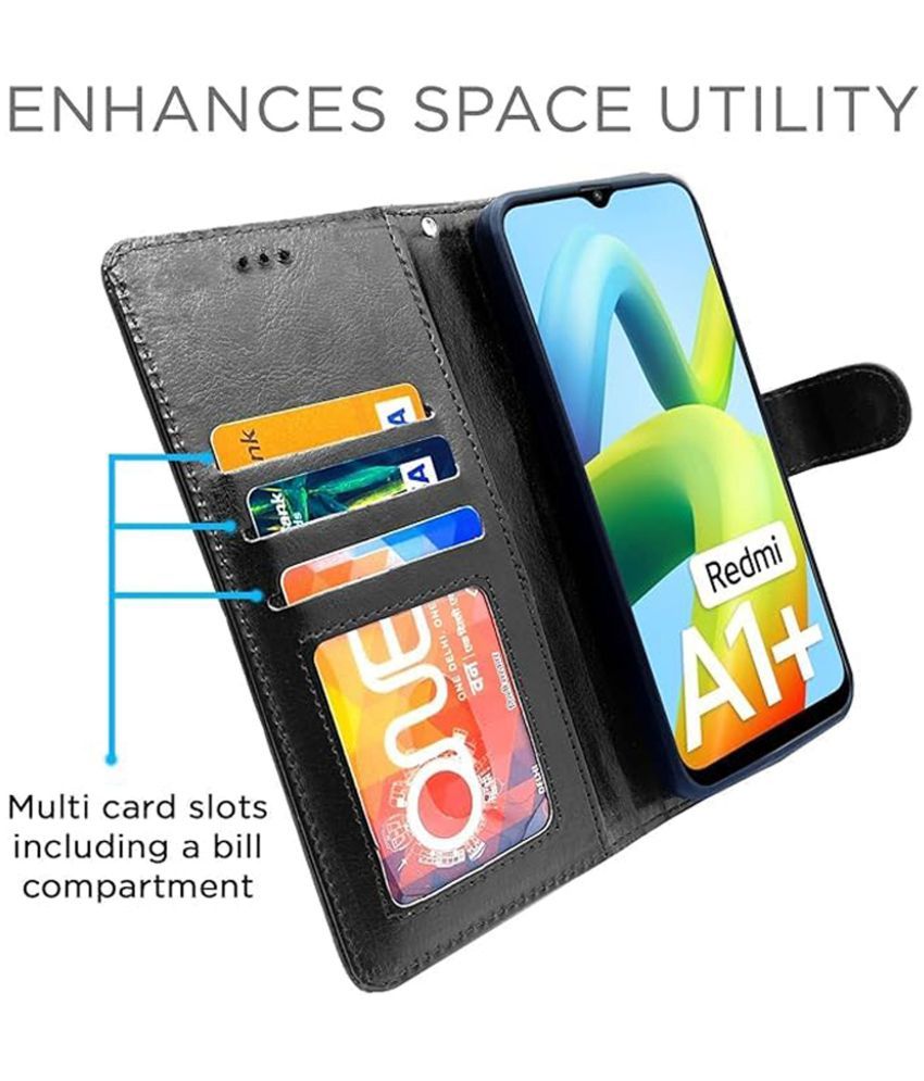     			Brampton Black Flip Cover Artificial Leather Compatible For Xiaomi Mi A2 ( Pack of 1 )