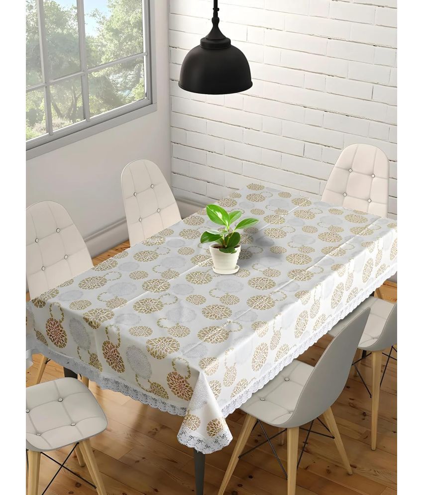     			CreadCraft Printed PVC 4 Seater Rectangle Table Cover ( 105 x 102 ) cm Pack of 1 Multicolor