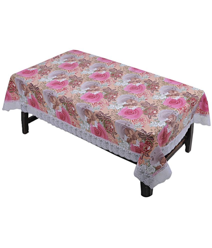     			CreadCraft Printed PVC 4 Seater Rectangle Table Cover ( 105 x 102 ) cm Pack of 1 Multicolor