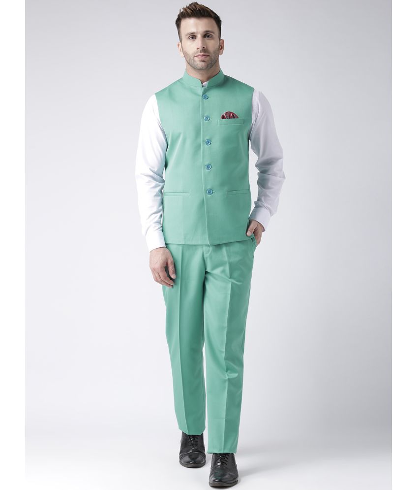     			Hangup Cotton Blend Men's 2 Piece Suit - Green ( Pack of 1 )