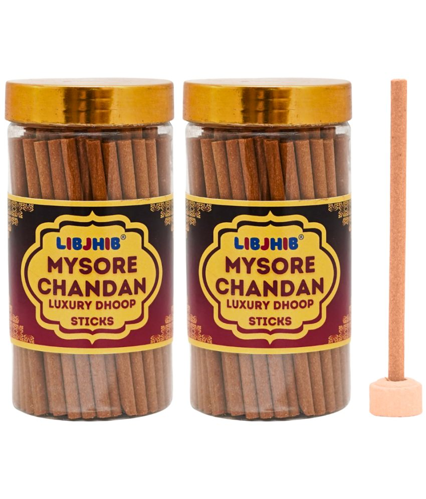     			Libjhib Incense Dhoop Sticks Mysore Chandan 120 gm ( Pack of 2 )