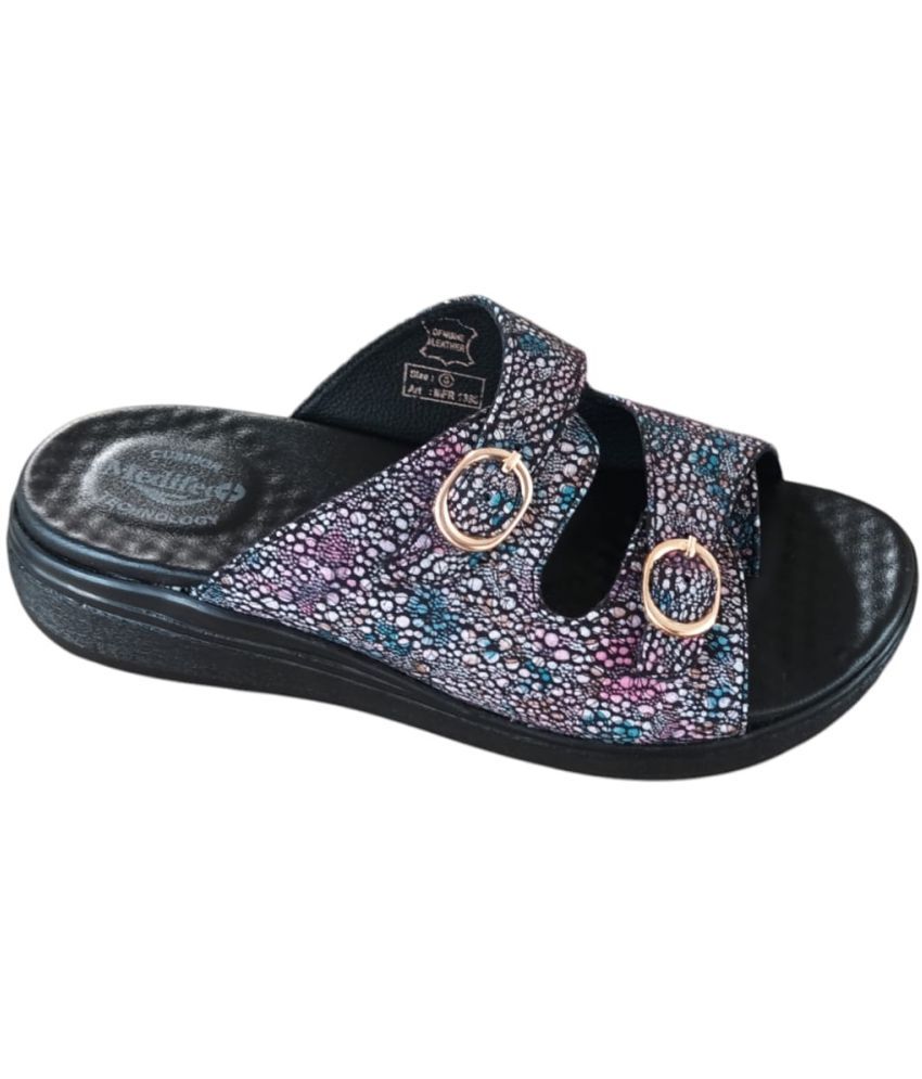     			Medifeet Black Women's Flip Flop