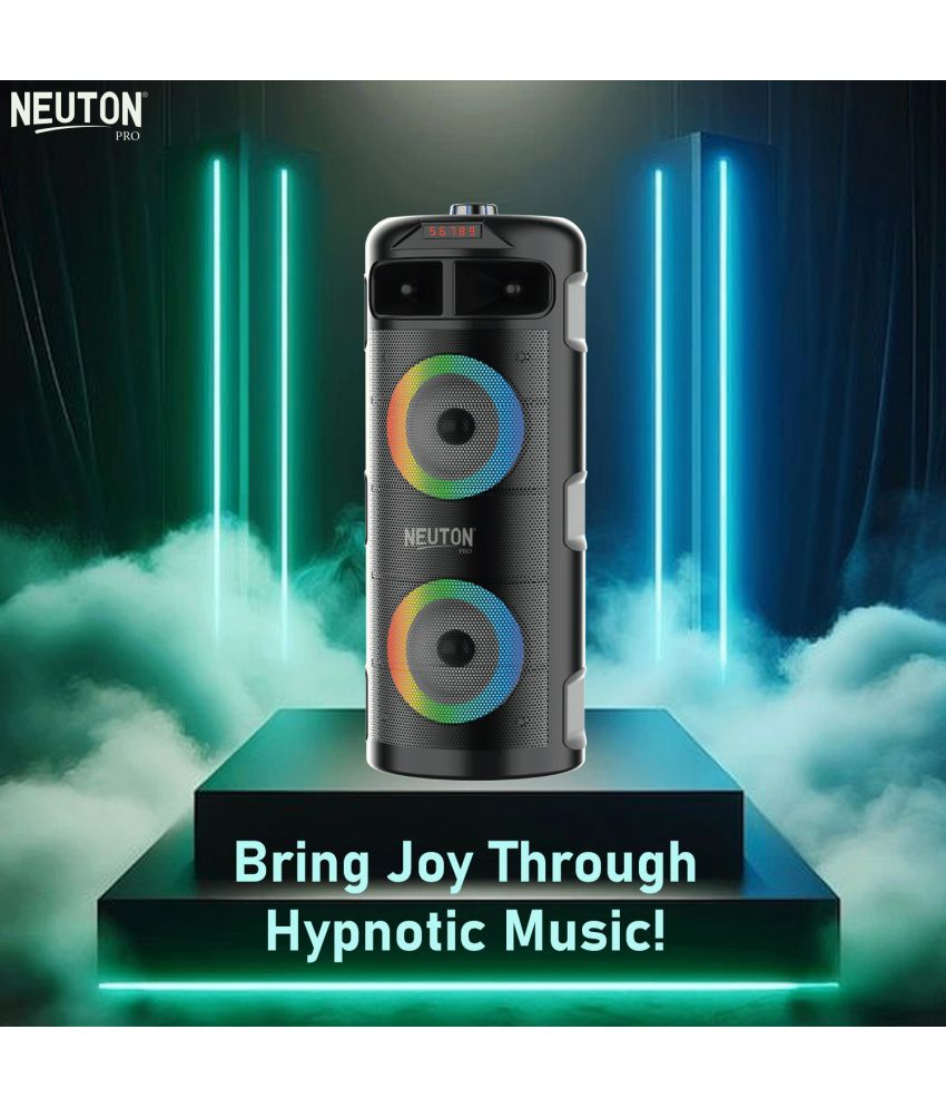     			NEUTON PRO BOOM 40 W Bluetooth Speaker Bluetooth v5.0 with USB,SD card Slot,Aux Playback Time 5 hrs Black