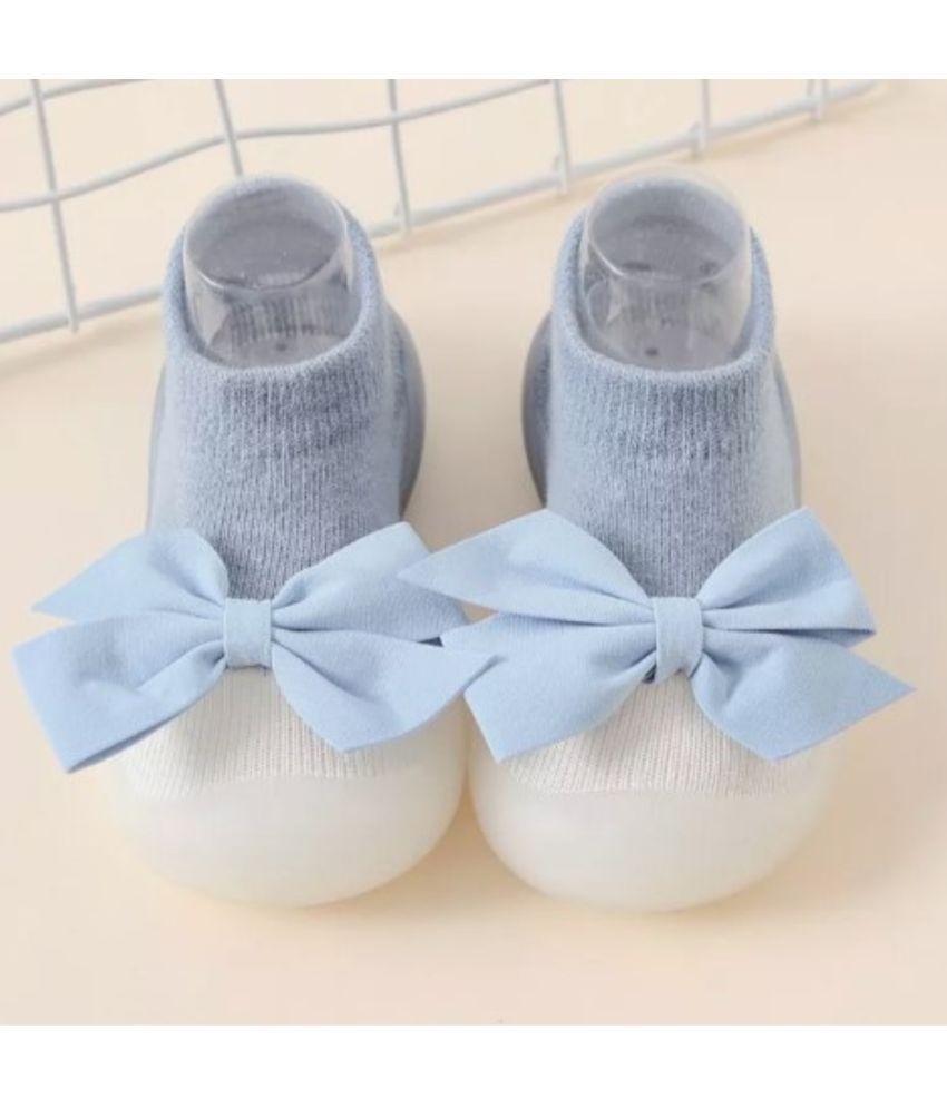     			Neska Moda - Light Blue Booties For Baby Girl 6-12 Months ( Pack of 1 )