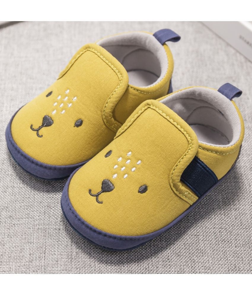     			Neska Moda - Yellow Booties For Baby Boy & Baby Girl 6-12 Months ( Pack of 1 )