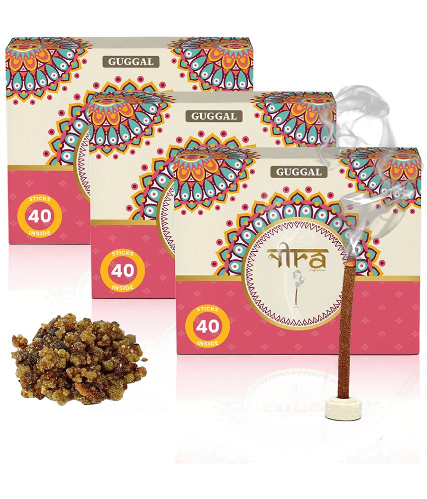     			Nira Fragrances Incense Dhoop Sticks Guggal 120 Pieces ( Pack of 3 )