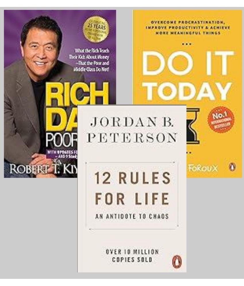     			Rich Dad Poor Dad + 12 Rules for Life + Do It Today