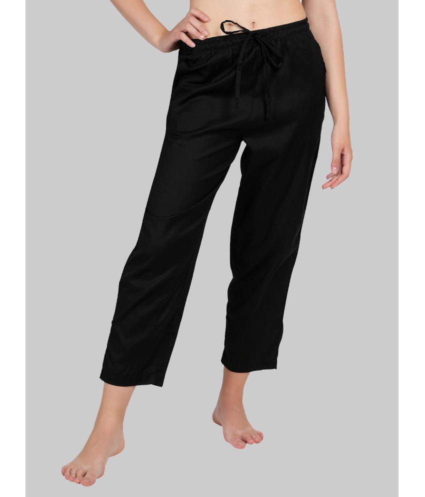     			STYLE SHOES Pack of 1 Linen Regular Women's Formal Pants ( Black )