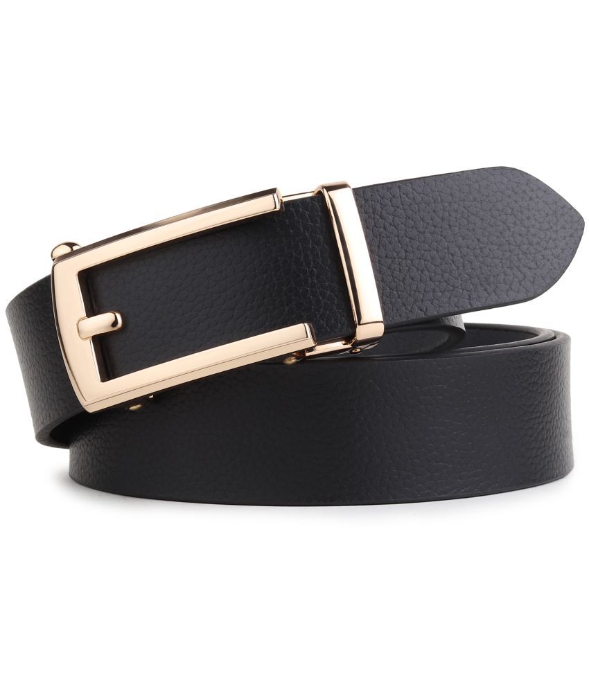     			SUNSHOPPING - Black 100% Leather Men's Formal Belt ( Pack of 1 )