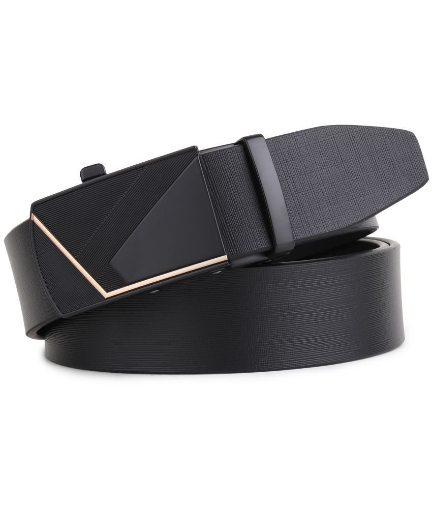     			SUNSHOPPING - Black 100% Leather Men's Formal Belt ( Pack of 1 )