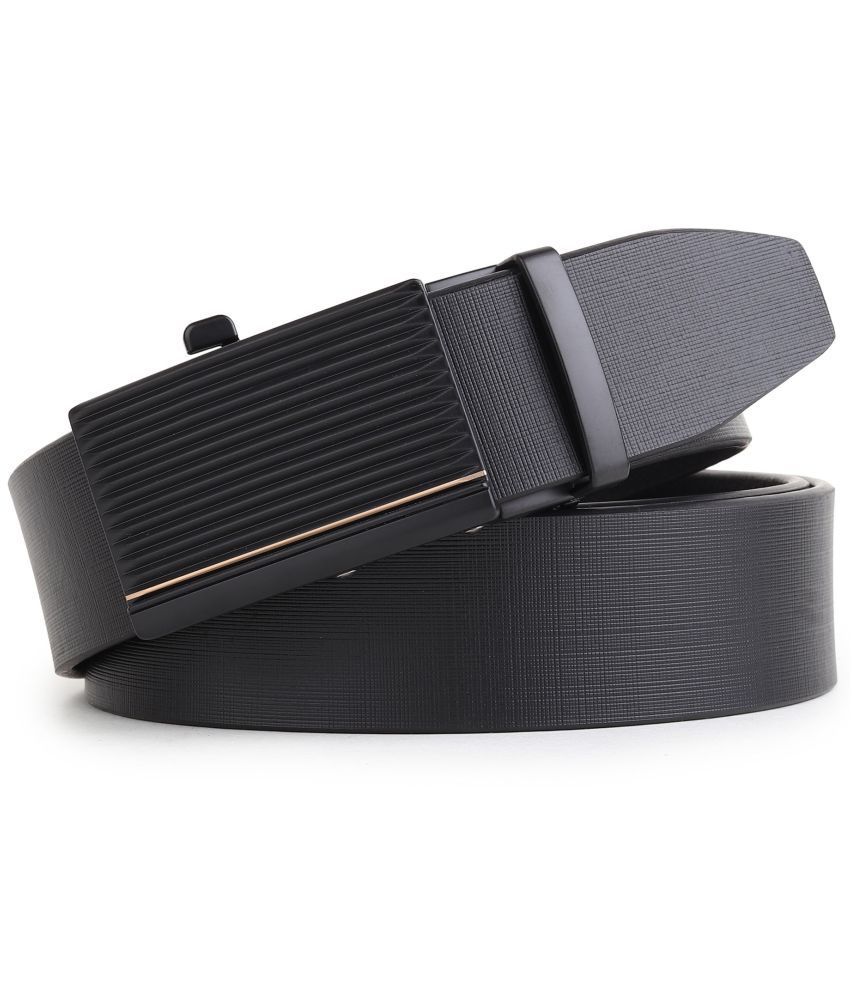     			SUNSHOPPING - Black 100% Leather Men's Formal Belt ( Pack of 1 )