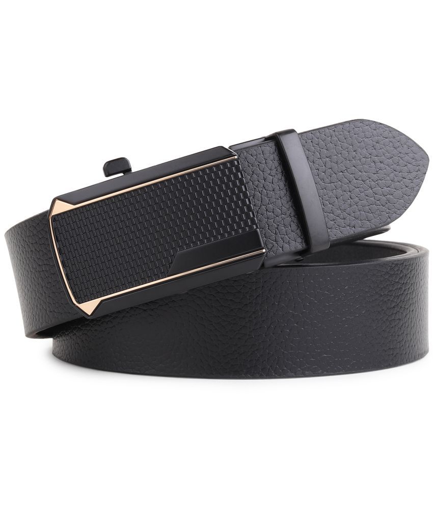     			SUNSHOPPING - Black 100% Leather Men's Formal Belt ( Pack of 1 )