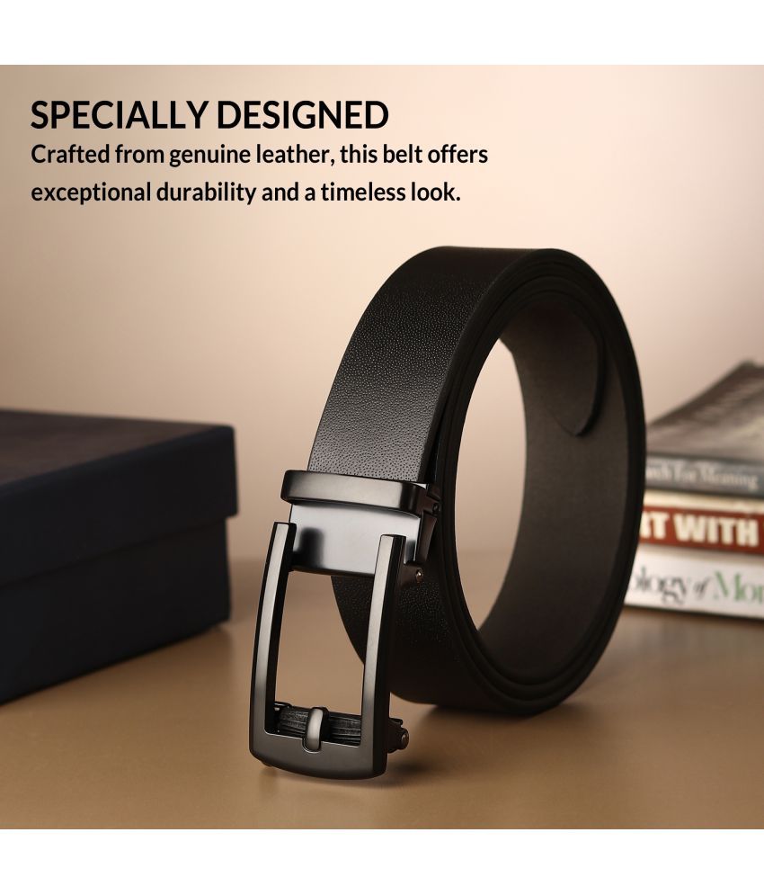     			SUNSHOPPING - Black 100% Leather Men's Formal Belt ( Pack of 1 )