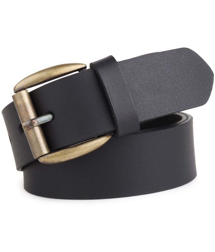     			SUNSHOPPING - Black 100% Leather Men's Formal Belt ( Pack of 1 )