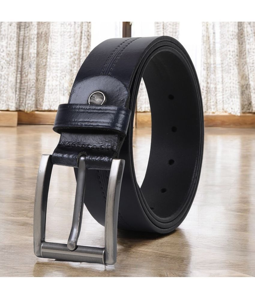     			SUNSHOPPING - Black 100% Leather Men's Formal Belt ( Pack of 1 )