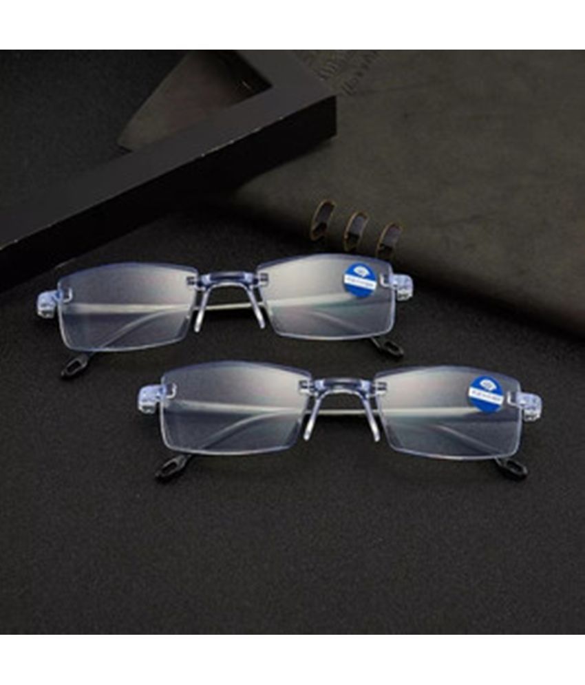     			THMT Square Rimless Reading Glasses