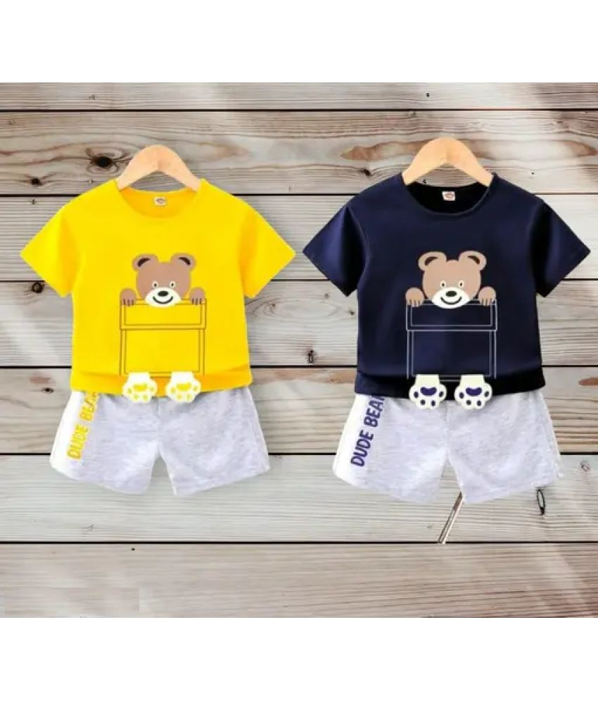     			VELION Pack of 2 Baby Boys Cotton Blend T-Shirts & Shorts Set ( Multicolor 2 )