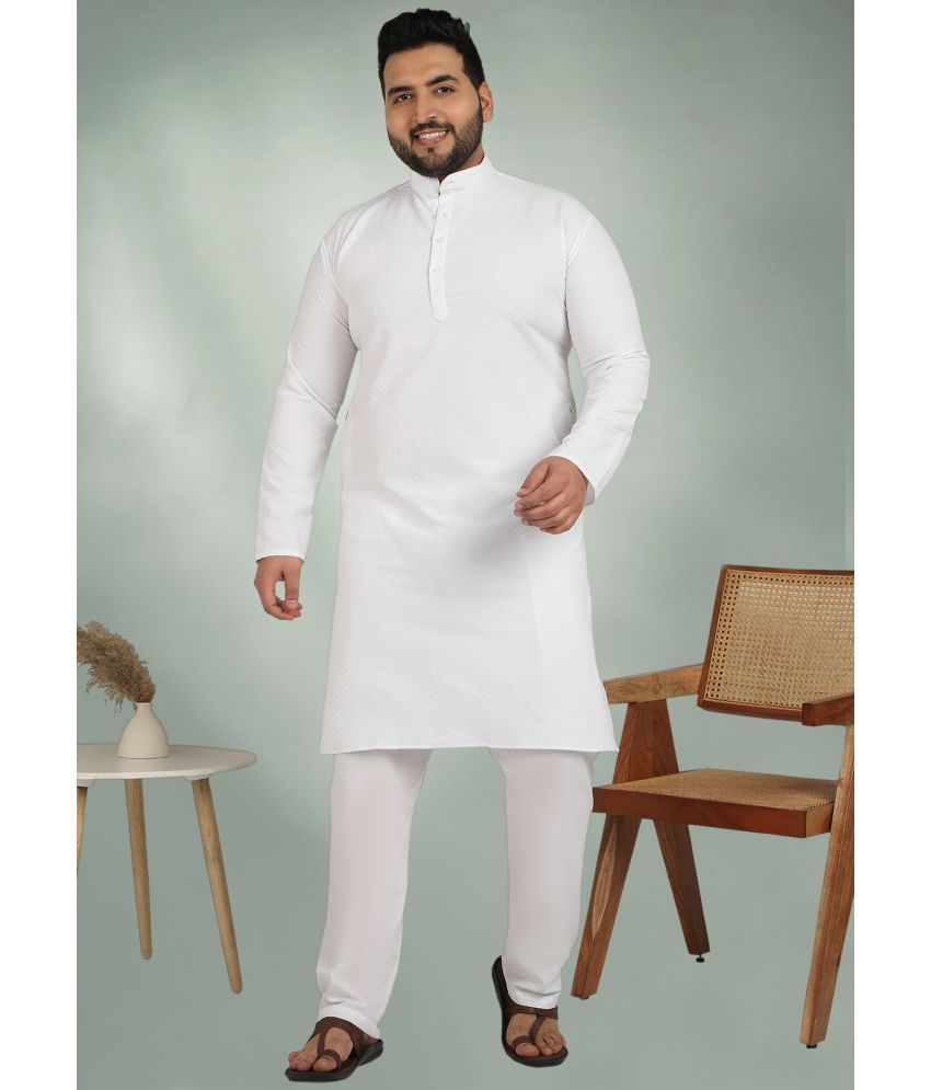     			adwynpeter White Cotton Men's Regular Kurta ( Pack of 1 )