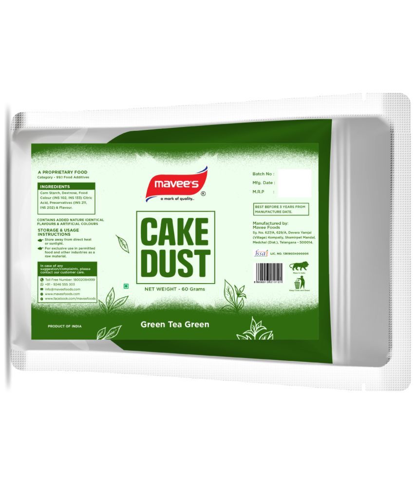     			mavee's Cake Dust Packet - Green Tea, Premium Colour Spray Decor 60 g