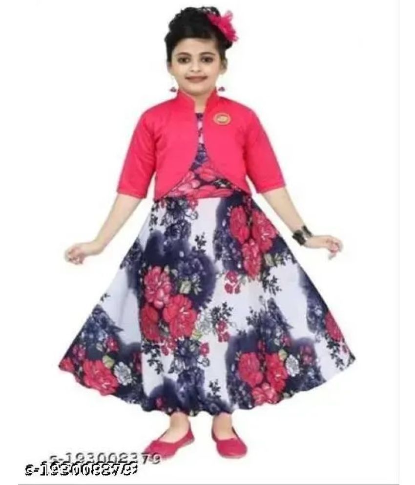     			Arish Stylus Cotton Blend Frock For Girls ( Pack of 1 , Pink )