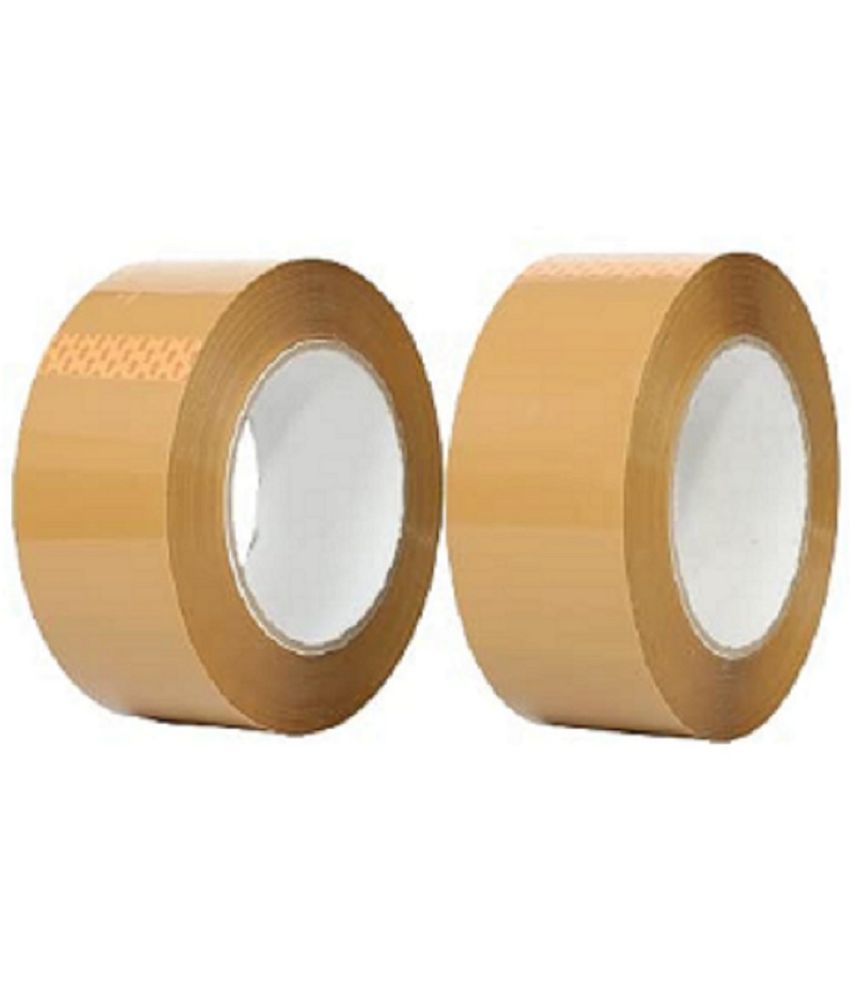     			HK balloons BOPP Heavy Duty Extra Sticky Packaging Brown Tape. 2" x40 M Packaging Tape for Box Packing, Office and Home use for Packaging, Decorating and DIY (Brown, Pack of 2)