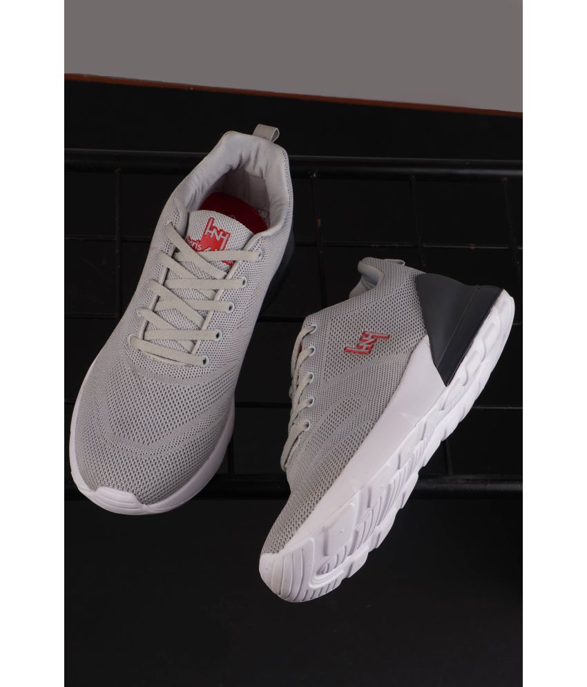     			Heris & Hemly HNH-7061_Light Grey Light Grey Men's Sports Running Shoes