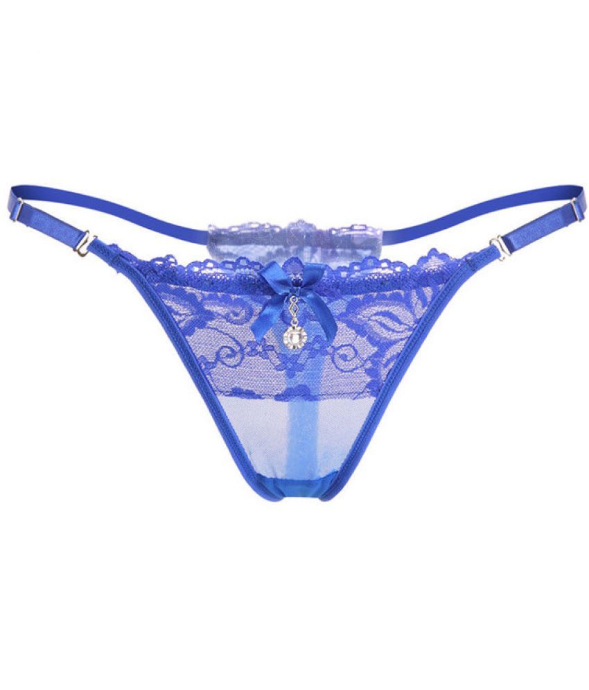     			Talgo Pack of 1 Poly Crepe Thongs For Women ( Blue )