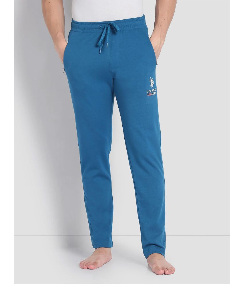     			U.S. Polo Assn. Blue Cotton Blend Men's Trackpants ( Pack of 1 )