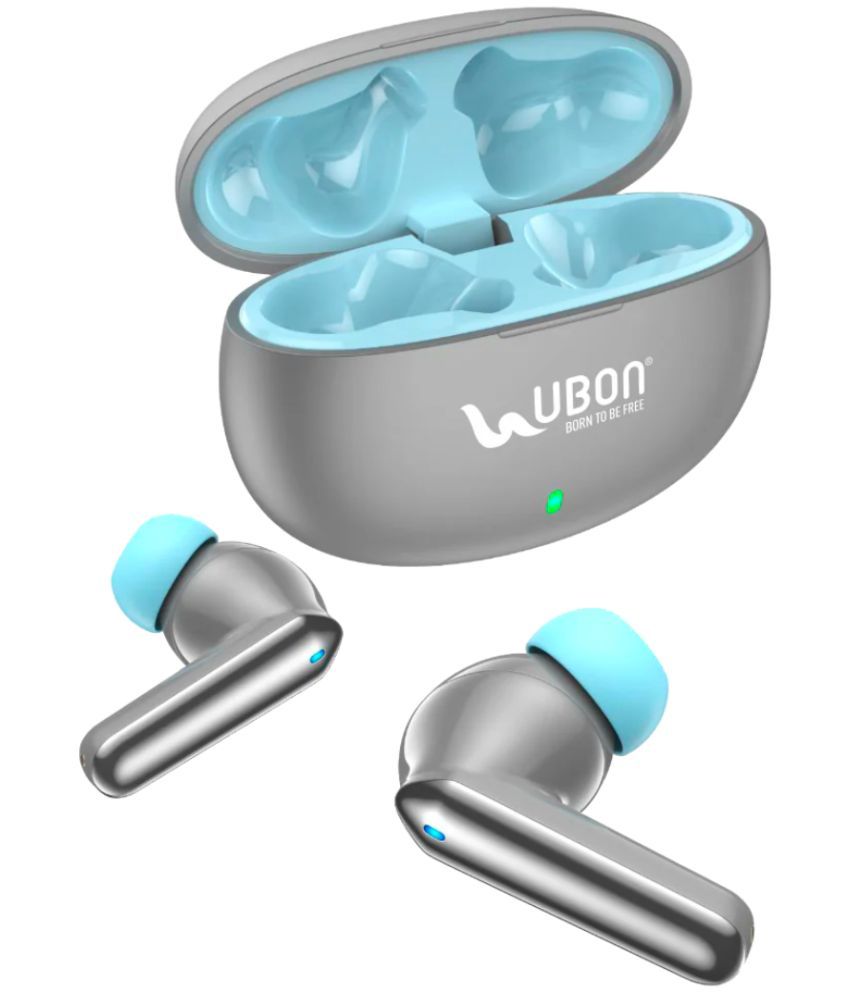     			UBON BT90 EARBUDS Bluetooth True Wireless (TWS) On Ear 36 Hours Playback Active Noise cancellation IPX4(Splash & Sweat Proof) Gray