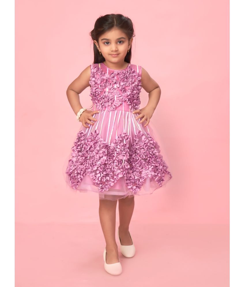     			Aarika Net Frock For Girls ( Pack of 1 , Purple )