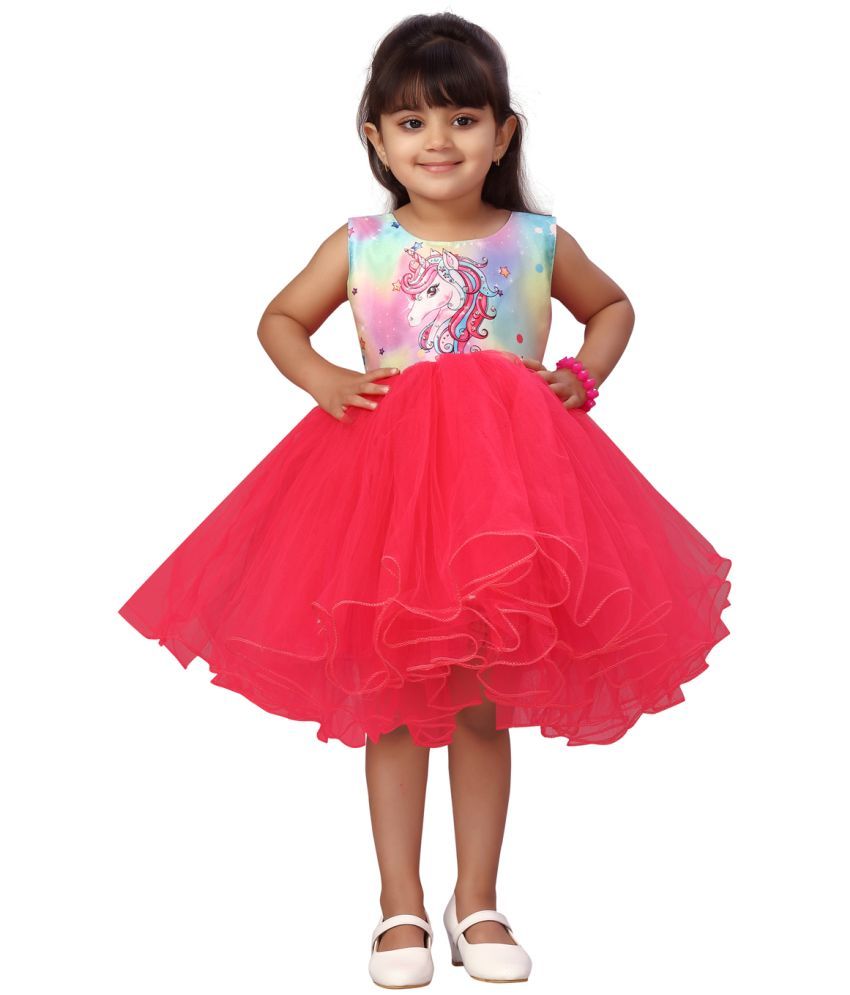     			Aarika Nylon Frock For Baby Girls ( Pack of 1 , Pink )