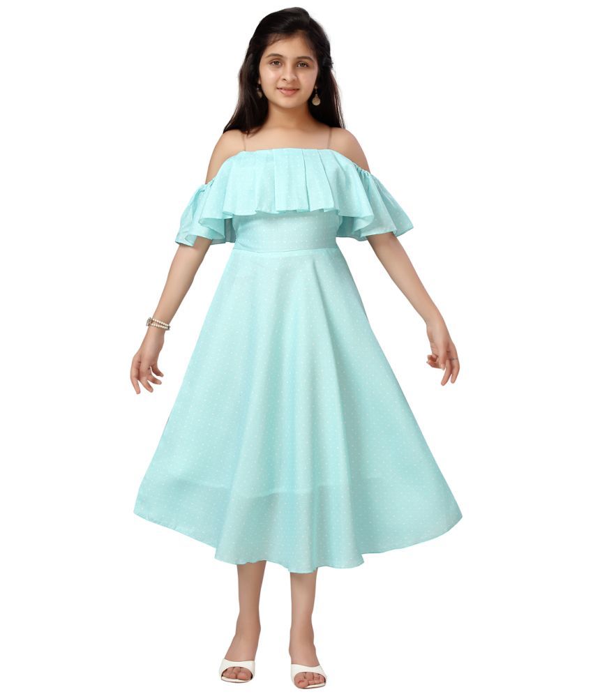     			Aarika Silk Blend Dress For Girls ( Pack of 1 , Turquoise )