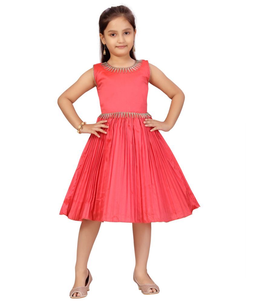     			Aarika Silk Frock For Girls ( Pack of 1 , Red )